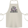 Funny T-Rex Mardi Gras Grawr Dinosaur Cotton Apron 100% Organic Natural