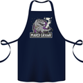 Funny T-Rex Mardi Gras Grawr Dinosaur Cotton Apron 100% Organic Navy Blue
