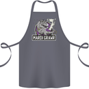 Funny T-Rex Mardi Gras Grawr Dinosaur Cotton Apron 100% Organic Steel