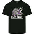 Funny T-Rex Mardi Gras Grawr Dinosaur Kids T-Shirt Childrens Black