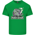 Funny T-Rex Mardi Gras Grawr Dinosaur Kids T-Shirt Childrens Irish Green