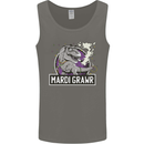 Funny T-Rex Mardi Gras Grawr Dinosaur Mens Vest Tank Top Charcoal