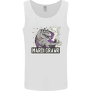 Funny T-Rex Mardi Gras Grawr Dinosaur Mens Vest Tank Top White