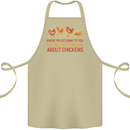 Funny Thinking About Chickens Farm Farmer Cotton Apron 100% Organic Khaki