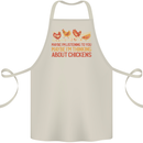Funny Thinking About Chickens Farm Farmer Cotton Apron 100% Organic Natural