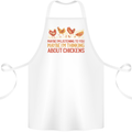 Funny Thinking About Chickens Farm Farmer Cotton Apron 100% Organic White