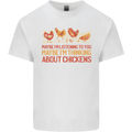 Funny Thinking About Chickens Farm Farmer Kids T-Shirt Childrens White