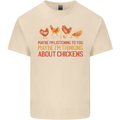 Funny Thinking About Chickens Farm Farmer Mens Cotton T-Shirt Tee Top Natural