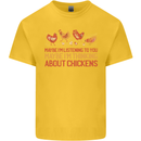 Funny Thinking About Chickens Farm Farmer Mens Cotton T-Shirt Tee Top Yellow