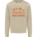 Funny Thinking About Chickens Farm Farmer Mens Sweatshirt Jumper Sand