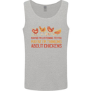 Funny Thinking About Chickens Farm Farmer Mens Vest Tank Top Sports Grey