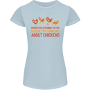 Funny Thinking About Chickens Farm Farmer Womens Petite Cut T-Shirt Light Blue