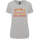 Funny Thinking About Chickens Farm Farmer Womens Wider Cut T-Shirt Sports Grey