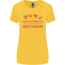 Funny Thinking About Chickens Farm Farmer Womens Wider Cut T-Shirt Yellow