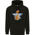 Funny Tiger Cat Reflection Childrens Kids Hoodie Black