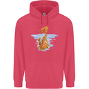 Funny Tiger Cat Reflection Childrens Kids Hoodie Heliconia