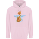 Funny Tiger Cat Reflection Childrens Kids Hoodie Light Pink