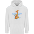 Funny Tiger Cat Reflection Childrens Kids Hoodie White