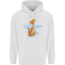 Funny Tiger Cat Reflection Childrens Kids Hoodie White