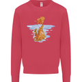 Funny Tiger Cat Reflection Kids Sweatshirt Jumper Heliconia