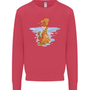 Funny Tiger Cat Reflection Kids Sweatshirt Jumper Heliconia