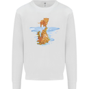Funny Tiger Cat Reflection Kids Sweatshirt Jumper White
