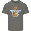 Funny Tiger Cat Reflection Kids T-Shirt Childrens Charcoal
