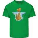 Funny Tiger Cat Reflection Kids T-Shirt Childrens Irish Green