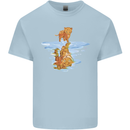 Funny Tiger Cat Reflection Kids T-Shirt Childrens Light Blue