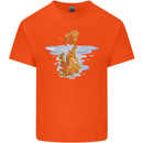 Funny Tiger Cat Reflection Kids T-Shirt Childrens Orange