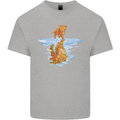 Funny Tiger Cat Reflection Kids T-Shirt Childrens Sports Grey