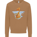 Funny Tiger Cat Reflection Mens Sweatshirt Jumper Caramel Latte