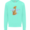 Funny Tiger Cat Reflection Mens Sweatshirt Jumper Peppermint
