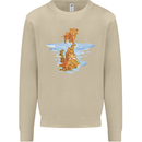 Funny Tiger Cat Reflection Mens Sweatshirt Jumper Sand