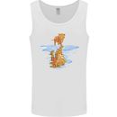 Funny Tiger Cat Reflection Mens Vest Tank Top White