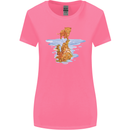 Funny Tiger Cat Reflection Womens Wider Cut T-Shirt Azalea