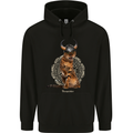 Funny Viking Cat The Vanquisher Childrens Kids Hoodie Black