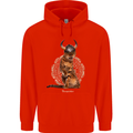 Funny Viking Cat The Vanquisher Childrens Kids Hoodie Bright Red