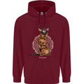 Funny Viking Cat The Vanquisher Childrens Kids Hoodie Maroon