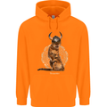 Funny Viking Cat The Vanquisher Childrens Kids Hoodie Orange