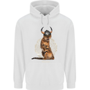 Funny Viking Cat The Vanquisher Childrens Kids Hoodie White