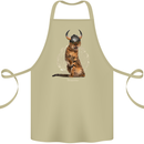 Funny Viking Cat The Vanquisher Cotton Apron 100% Organic Khaki