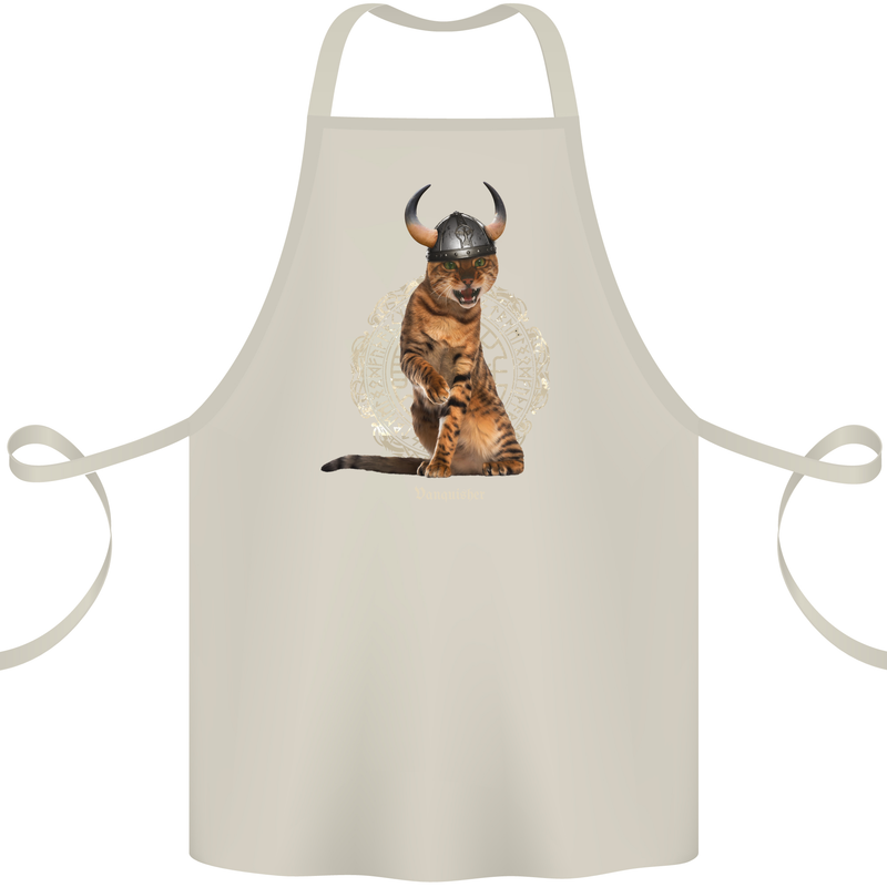 Funny Viking Cat The Vanquisher Cotton Apron 100% Organic Natural
