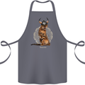 Funny Viking Cat The Vanquisher Cotton Apron 100% Organic Steel