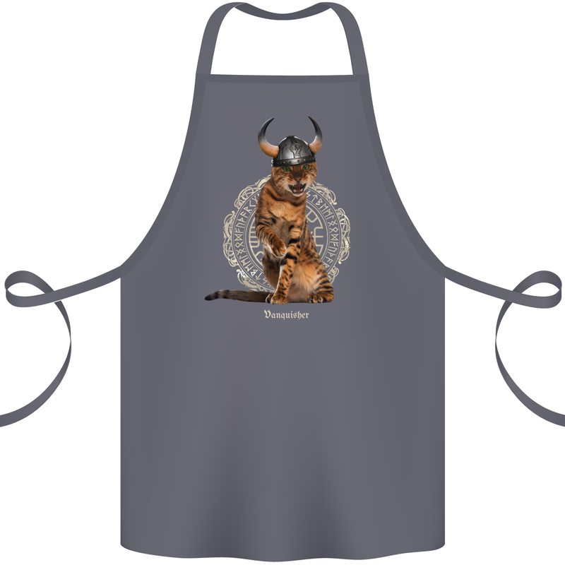 Funny Viking Cat The Vanquisher Cotton Apron 100% Organic Steel
