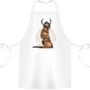 Funny Viking Cat The Vanquisher Cotton Apron 100% Organic White