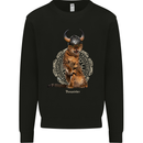 Funny Viking Cat The Vanquisher Kids Sweatshirt Jumper Black