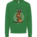 Funny Viking Cat The Vanquisher Kids Sweatshirt Jumper Irish Green