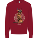 Funny Viking Cat The Vanquisher Kids Sweatshirt Jumper Red