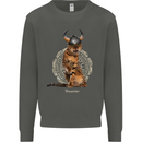 Funny Viking Cat The Vanquisher Kids Sweatshirt Jumper Storm Grey